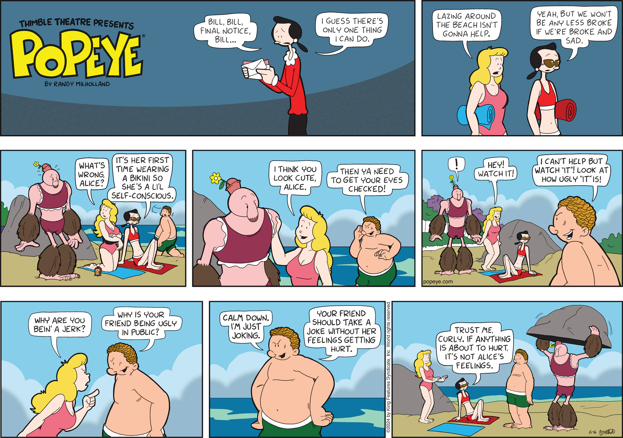 Popeye Popeye Sunday Comic