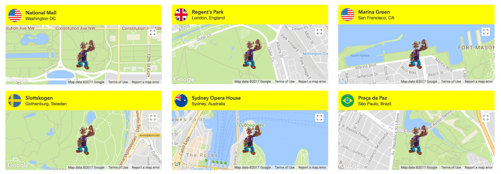 Popeye x Jeff Koons x Snapchat locations